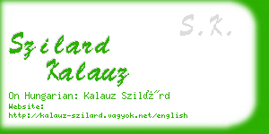 szilard kalauz business card